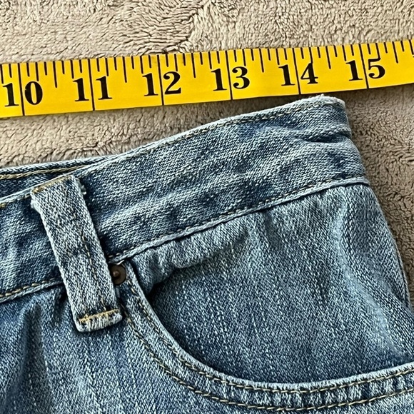 Delias Distressed embroidered Denim Skirt Size 9 Juniors Vintage - Picture 11 of 12